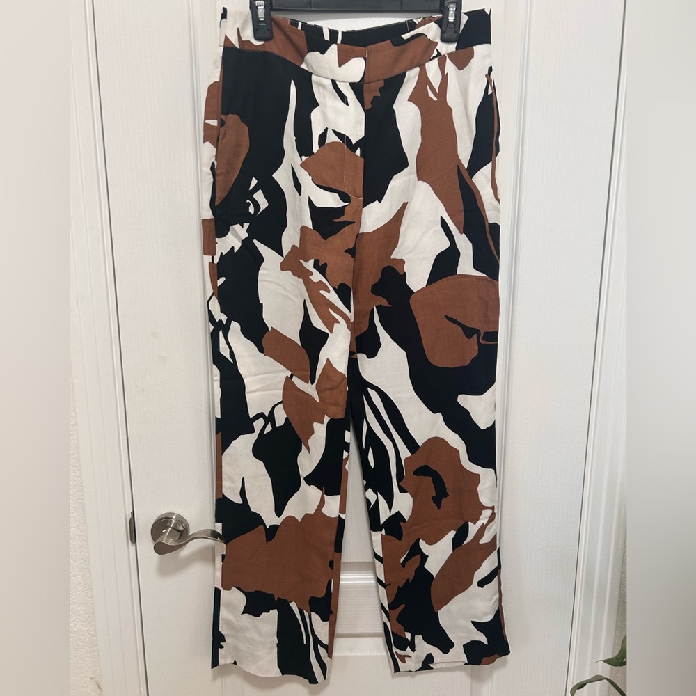 Chico’s Women’s Pants Abstract Black/White/Brown Size 0.5R
